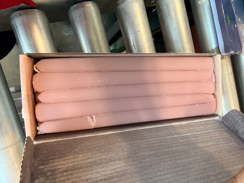 Photo 1 of [All Melted together] 10 Inch Dusty Rose Taper Candles for Home Decoration, 10 Pack Unscented Candlesticks for Dinner Wedding Party, Smokeless and Dripless Candle Sticks