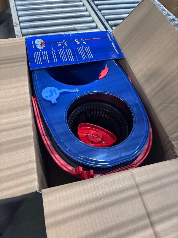 Photo 1 of *** MISSING PARTS **** O-Cedar RinseClean Spin Mop & Bucket System + 1 Extra Mop Head | Clean with Clean Water | Removes 99% of Bacteria