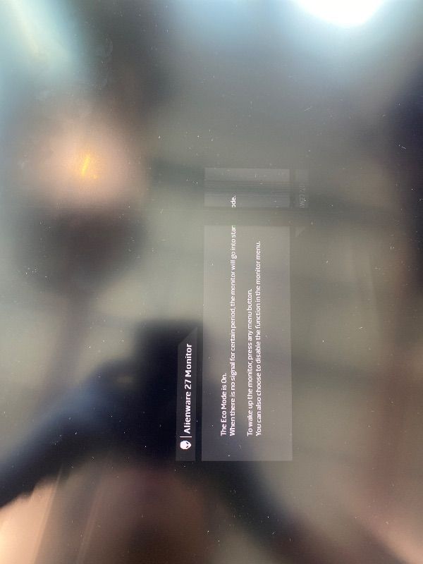 Photo 1 of [HEAVILY DAMAGED] Alienware AW2723DF Gaming Monitor - 27-inch (2560 x 1440) 240Hz Display (DP 1.4), 1ms Response Time, NVIDIA G-Sync, Preset OSD Modes, Height/Tilt/Swivel/Pivot Adjustability - Lunar Light