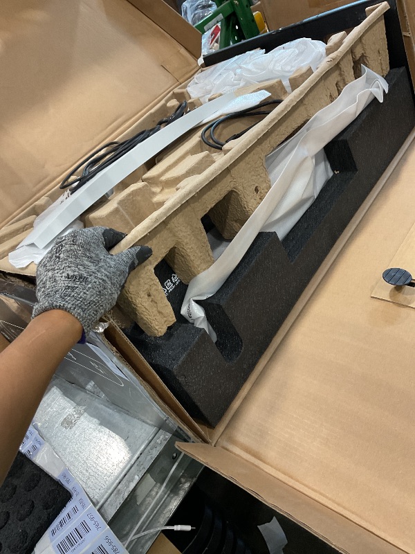 Photo 1 of [HEAVILY DAMAGED] Alienware AW2723DF Gaming Monitor - 27-inch (2560 x 1440) 240Hz Display (DP 1.4), 1ms Response Time, NVIDIA G-Sync, Preset OSD Modes, Height/Tilt/Swivel/Pivot Adjustability - Lunar Light
