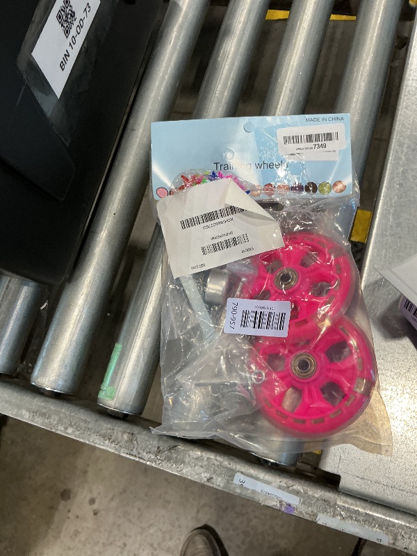 Photo 1 of [Missing Attachments for Main Wheel] DDJKCZ Training Wheels Flash Mute Big Wheel Compatible for 12 14 16 18 20 inch Single Speed Bicycle (Beautiful rose)