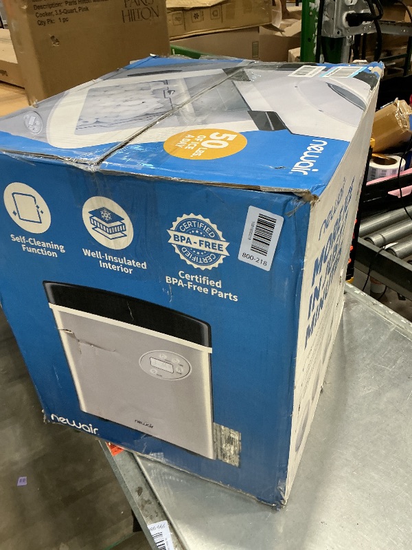 Photo 1 of *** SOLD FOR PARTS FINAL SALE *** *** NOT HOLDING WATER NON FUNCTIONAL *** NewAir 50 lb. Countertop Ice Maker | Portable Bullet Ice Machine | 12 Cubes in 7 Minutes, 3 Ice Sizes | Stainless Steel, Self-Cleaning, BPA-Free