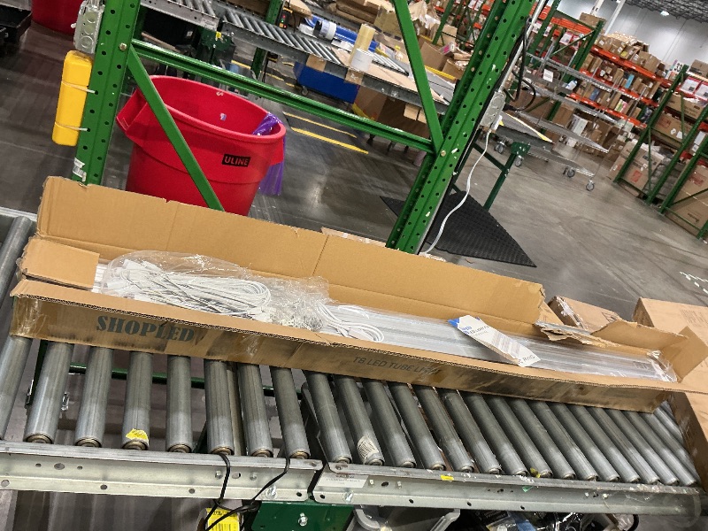Photo 1 of (Pack of 12) Linkable LED Utility Shop Lights for Garage, 6FT, 60W, LED Tube Ceiling Light T8 Integrated Single Fixture, 6000K, 8000LM Daylight V Shape, Basement, Offices, Clear Lens, Plug and Play