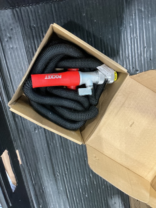 Photo 1 of [MISSING PARTS] Pocket Hose 25 FT Silver Bullet 2.0 Expandable Garden Hose w/Turbo Shot Nozzle, AS SEEN ON TV, Lead-Free, Solid Aluminum Connectors, Easy On/Off Valve, Kink-Free, Leak-Proof