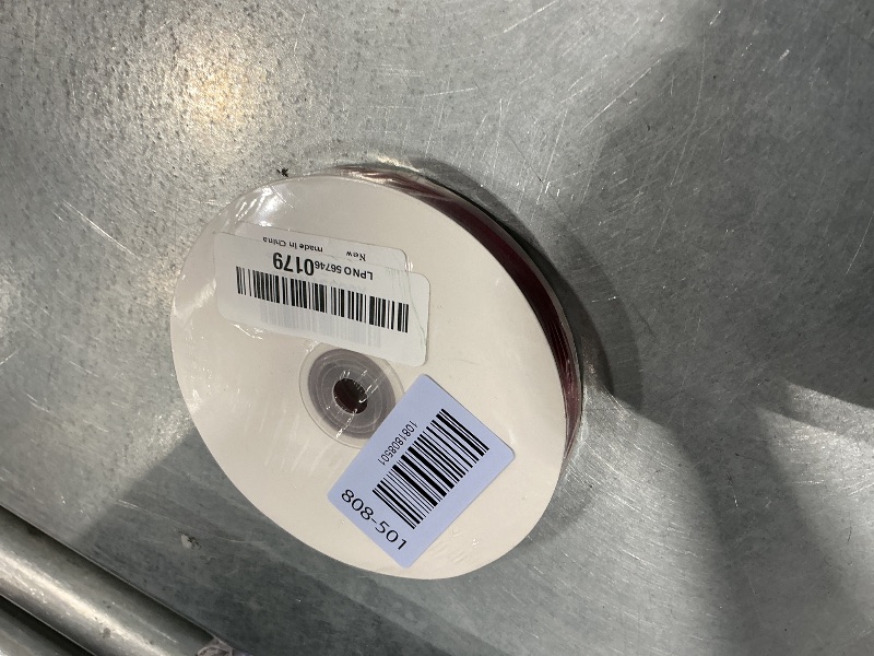 Photo 1 of 1/8 Inch x 200 Yards Deep Red Claret Thin Solid Satin Ribbon Spool Double Face Woven Fabric Ribbons for Crafts Hanging Tags Invitation Card Balloons Bouquet Hair Gift Wrapping Party Decoration