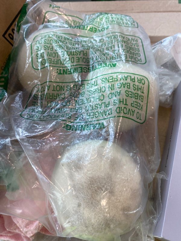 Photo 1 of [DIRTY] Vove Natural Hemp Dryer Balls - 4 Pack, 5X More Absorbent Than Wool - Cuts Drying Time up to 35%, Natural Fabric Softener, Reduces Wrinkles and Static, Reusable, Hypoallergenic, Eco Friendly