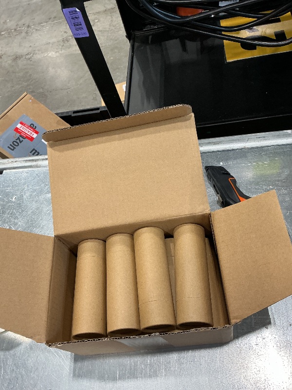 Photo 1 of 10 Pcs 75g/2.5oz Paperboard Deodorant Tubes Refillable Cardboard Tubes Empty Solid Perfume Container Lotion Sticks Jars for DIY Cosmetic Samples Deodorant - Brown