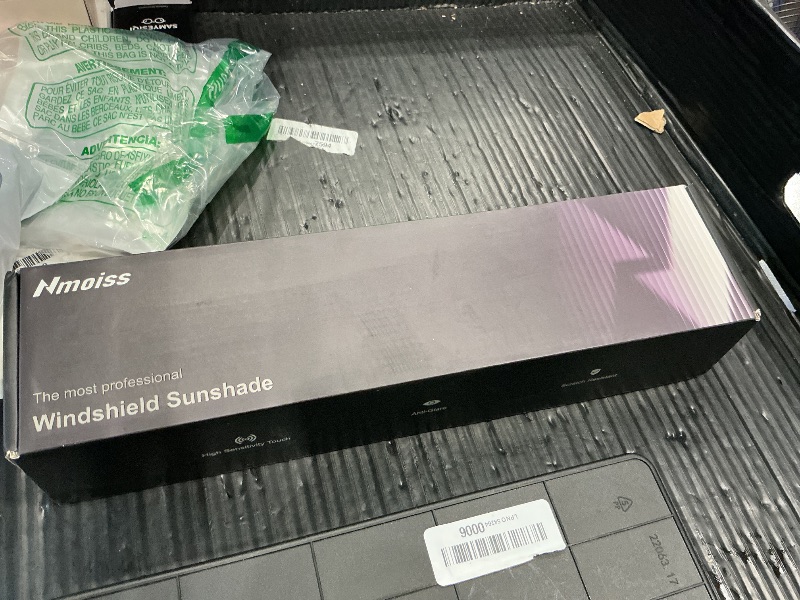 Photo 1 of [Upgraded] Nmoiss Windshield Sun Shade Umbrella - [Vinyl Coating Heat Shield] Protect Car from Sun Rays & Heat Damage Keep Cool and Protect Interior, Spring Structure Edge Medium 56" L x 31" W