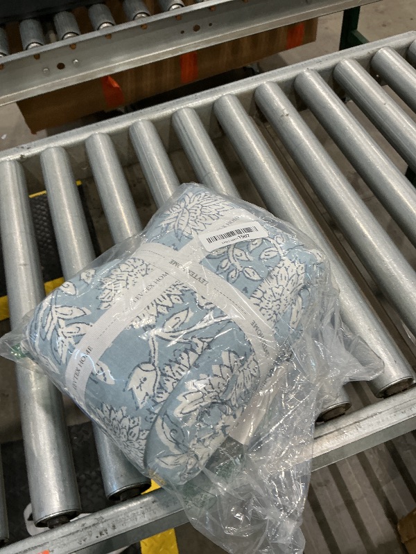 View 2 of ** ONLY SHEETS**NO COVER**Levtex Home Adare Blue Reversible Queen Duvet Cover Set (90x94in) with 2 Pillowcases (26x20in) - Floral Bedding - Blue and White - 100% Cotton Queen Size Duvet Cover Set - Soft, Pre-Washed