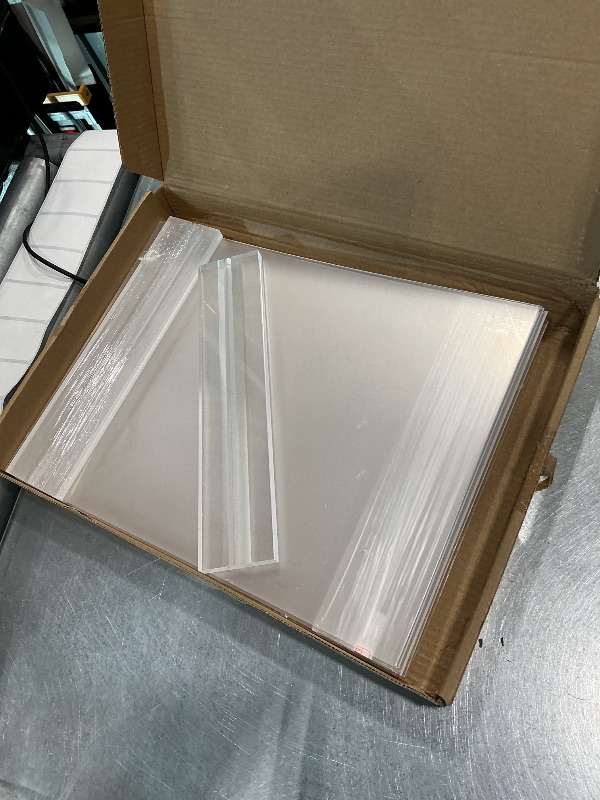 Photo 1 of [See Clerk Notes] Lechay 3 Pack Acrylic Sign Holder, 8.5 x 11 inches Clear Table Menu Display Stand Desktop Display Stand Paper Holder Table Top Sign Holder Suitable for Restaurants, Office, Home, Store