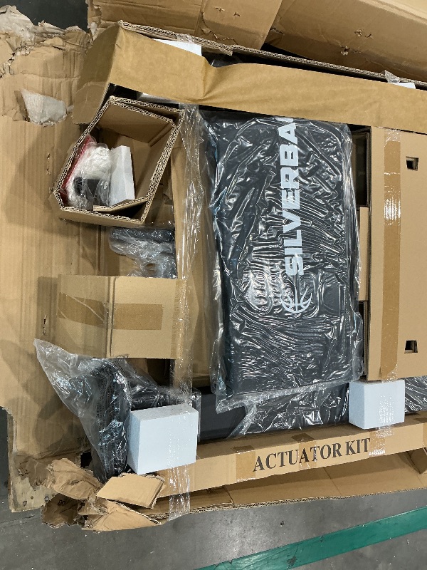 Photo 1 of ****CHECKED 7/11 - AS IS/NO RETURNS - SALE FINAL - FOR PARTS ONLY****Silverback 60" Height Adjustable In-Ground Basketball Hoop with Tempered Glass Backboard, Pro-Style Breakaway Rim, Pole and Backboard Pad, Black-White