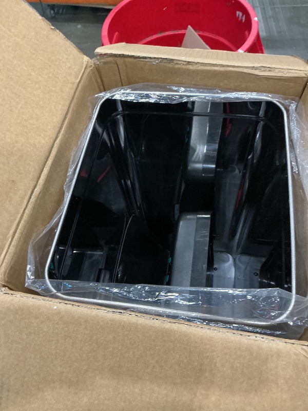 Photo 1 of ****CHECKED 7/11 - AS IS/NO RETURNS - SALE FINAL - FOR PARTS ONLY****iTouchless 13 Gallon Dog Proof Trash Can with Odor Filter, Stainless Steel Kitchen Trashcan Motion Sensor Large Capacity Slim Wastebasket Garbage Bin for Home Office Bedroom Work Living