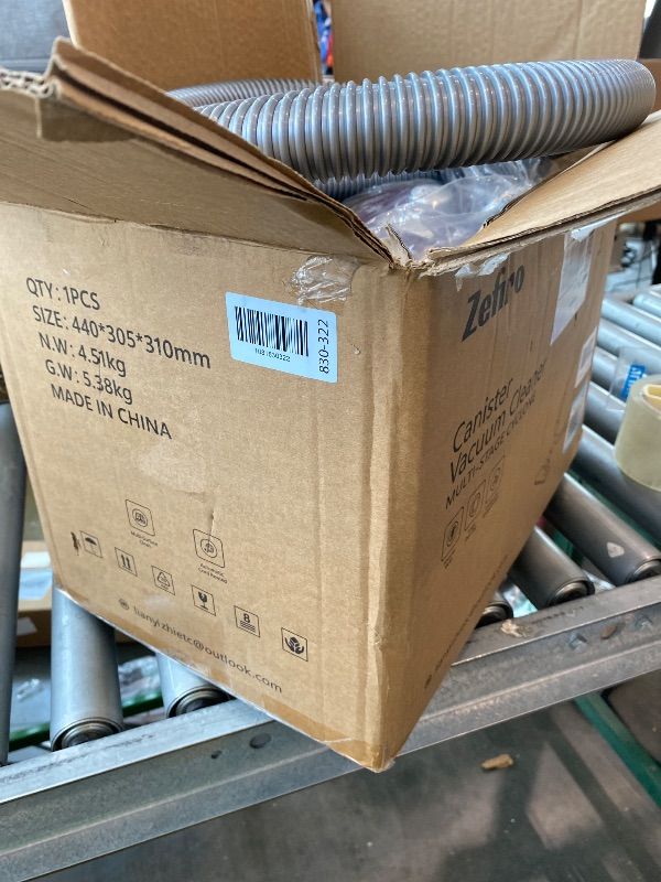 Photo 1 of [NONFUNCTIONAL] Zefiro Canister Vacuum Cleaner, Bagless Canister Vacuum for Home, Powerful Suction, Auto Cord Rewind, HEPA Filter, Corded Vacuum for Hard Floors, Carpet, Pet Hair, Apartment/Rental Friendly(Violet)