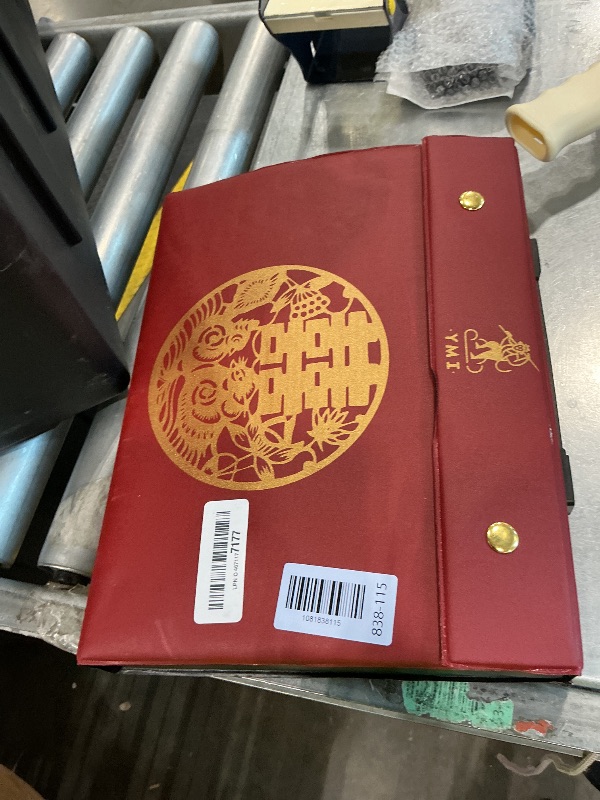 Photo 1 of [MISSING PIECES] Yellow Mountain Imports Chinese Mahjong Set - “Rouge Harmony” - with 146 Medium Tiles, Red Vinyl Case, Wind Indicator and Dice - for Chinese Style Gameplay Only [???? ????]