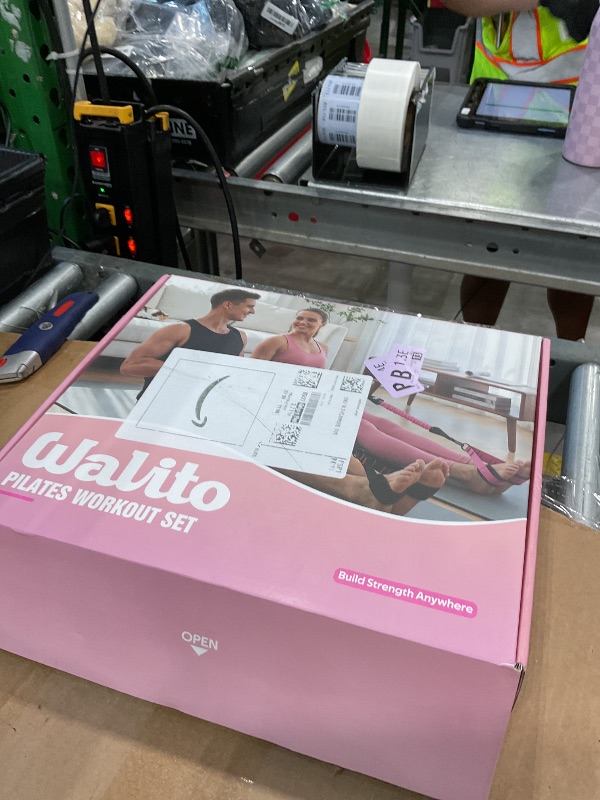 Photo 1 of ** USED ** WALITO 15 PCS Pilates Kit, Adjustable Pedal Resistance Band with Handle, Figure 8 Resistance Band for Exercise Women, At Home Workout Equipment Set with Yoga Ball & Booty Bands for Full Body Gym