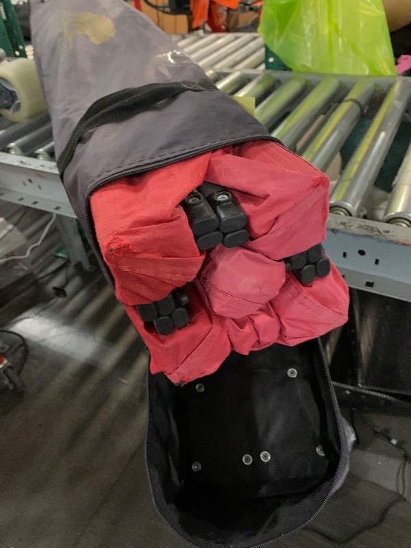 Photo 1 of ***STOCK PHOTO FOR REFERENCE ONLY***
CROWN SHADES 10x10 Pop Up Canopy Tent - Patented Center Lock One Push Instant Outdoor Canopy Beach Tent with STO-N-Go Bag 8 Stakes & 4 Sand Bags?Red