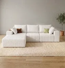Photo 1 of (1of2)
108” Modular Sectional Sofa, Cloud Sectional Couch with Deep Seat, Modern Modular L-Shape Sofa Couch with Chaise,Upholstered Boneless Couches for Living Room Bedroom (Beige, Left Facing Chaise)