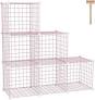 Photo 1 of ***MISSING PIECES***
C&AHOME Wire Cube Storage, 6 - Cube Organizer Metal C Grids, Modular Shelves Units, Closet Organizer, Ideal for Home, Office, Living Room, 36.6”L x 12.4”W 36.6”H, Pink UWCS3006P