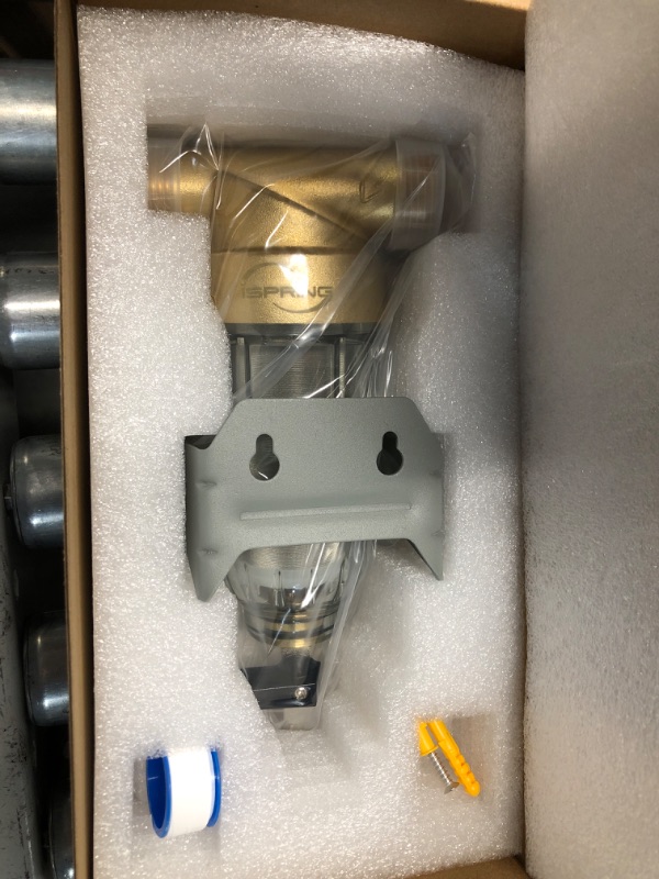 Photo 1 of ***PARTIAL SET - PRICE ADJUSTED***iSpring Whole House Water Filter System w/Spin Down Sediment Filter, Polyphosphate Anti-Scale, GAC+KDF, and Carbon Block Water Filters, Water Descaler and Water Filter, Model: WGB32B-KDS+WSP50