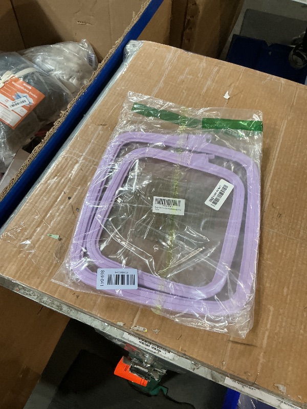 Photo 1 of ***STOCK IMAGE FOR REFERENCE***
Nurge Square Embroidery Hoop - Plastic Cross Stitch Frame for Needlepoint & Embroidery - Adjustable Craft Hoop - Lilac - Set of 2