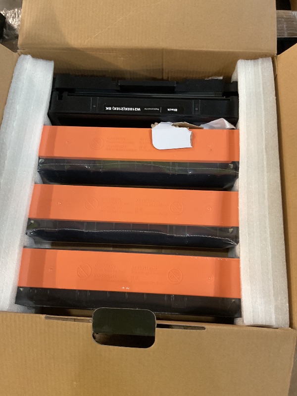Photo 1 of ***3 SEALED, 1 OPEN***
218X Toner Cartridges 4 Pack High Yield (with Chip) Compatible Replacement for HP 218X 218A for Color LaserJet Pro 3201dw MFP 3301fdw 3301cdw 3301sdw Printer Ink W2180X W2180A (BCMY, 4-Pack)
