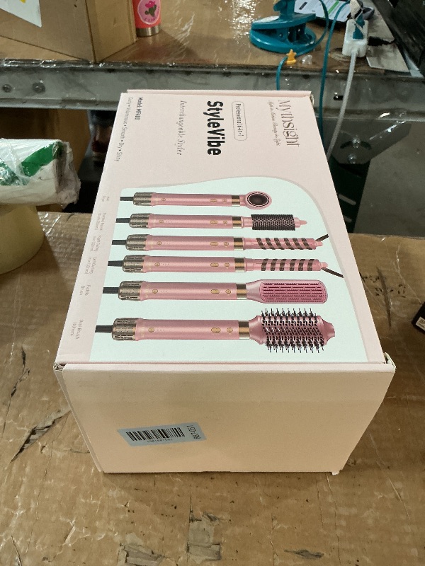 View 2 of ***FACTORY SEALED***
Mythsight StyleVibe 6-in-1 Air Styler, Hair Dryer & Blow Dryer Brush with Travel Case - Auto Wrap Curls (L/R), Fast Drying, Thermal Round Brush for Smooth Blowouts & Frizz-Free Volume, No Heat Damage
