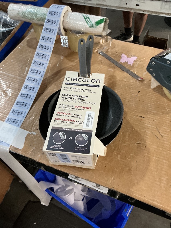 Photo 1 of ***MINOR DAMAGE***Circulon A1 Series with ScratchDefense Nonstick Induction 8.5-Inch and 10-Inch Frying Pan Set, Induction Cookware, 2-Piece, Graphite