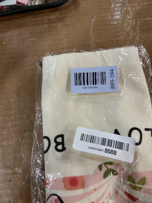 View 2 of ***NO TOTE*** 
DHQH Canvas Book Makeup Bag for Women