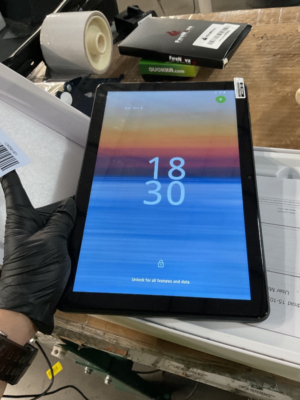 Photo 1 of ***ACCOUNT LOCKED***Paaxoo Android Tablet, 10.1 inch Android 15 Tablets 18 (6+12) GB RAM 128GB ROM, 1280x800 Incell HD Touchscreen,6000mAh Battery, Bluetooth, Dual Camera, GMS, WiFi (Black)