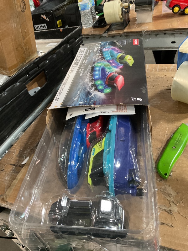 Photo 1 of ***MISSING PARTS***
SYMA 2 Pack RC Boats for Kids, Remote Control Boats for Pool, 7-Mode LED Light Up & Water Spray, Up to 40 Min Total (2 Batteries), 2.4GHz 164 ft Range, Gift for Boys & Girls