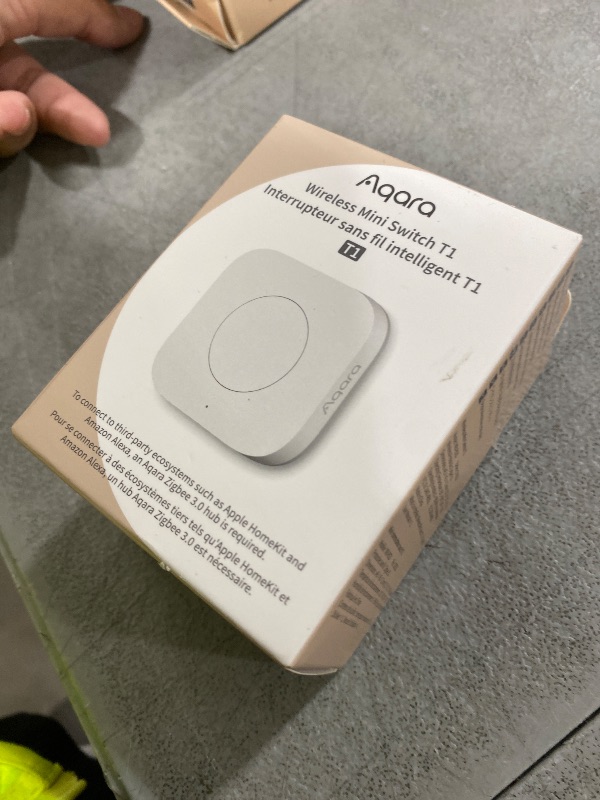 Photo 1 of Aqara Zigbee 3.0 Wireless Mini Switch T1, Requires Aqara Hub,Versatile 3-Way Control Button for Smart Home Devices, Compatible with Apple Homekit, Works with IFTTT(OTA Update Support)