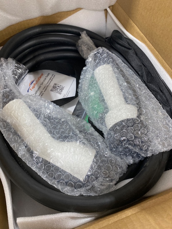 Photo 1 of 50A 17ft EV Charger Extension Cable, SAE J1772 Compatible with 240V Level 2 Fast Chargers, IP67 Waterproof, for J1772 EVs & PHEVs, Includes Carry Bag