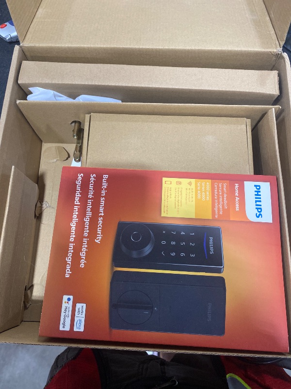 Photo 1 of Philips Wi-Fi Smart Lock with Handle, WiFi Keyless Entry Keypad Door Lock with Handle, Front Door Deadbolt Set, Fingerprint Unlock, PIN Code Unlock, Auto Locking, App Remote Control, Bulit in WiFi