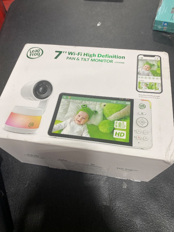 Photo 1 of LeapFrog LF930HD Baby Monitor, 7” 720p HD Display,Video Baby Monitor with Camera and Audio, 1080p Smart Remote Access,360° Pan & Tilt,Color Night Light &Vision, Two-Way Intercom