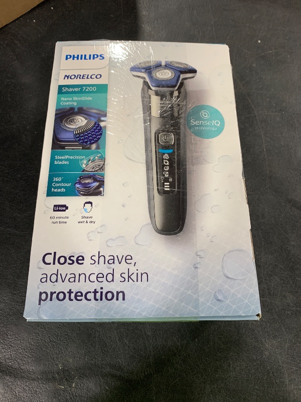 Photo 1 of Philips Norelco Shaver 7200, Rechargeable Wet & Dry Electric Shaver with SenseIQ Technology and Pop-up Trimmer, S7887/82