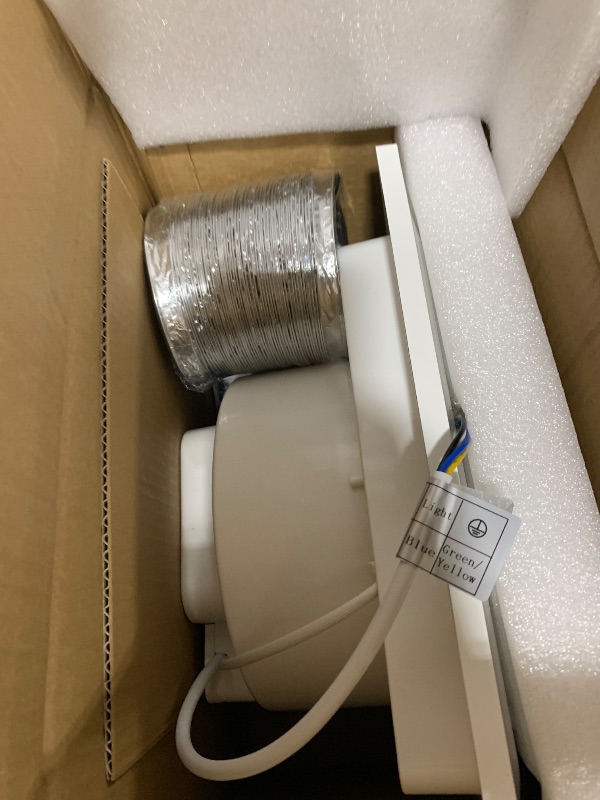 Photo 1 of Gopper 12" Ultra Quiet Bathroom Exhaust Fan with 6500K LED Light, 1.0 Sone 120 CFM, 10x10 Mount, 1500 LM Ceiling Ventilation Fan, Energy Efficient (6500K LED-W)