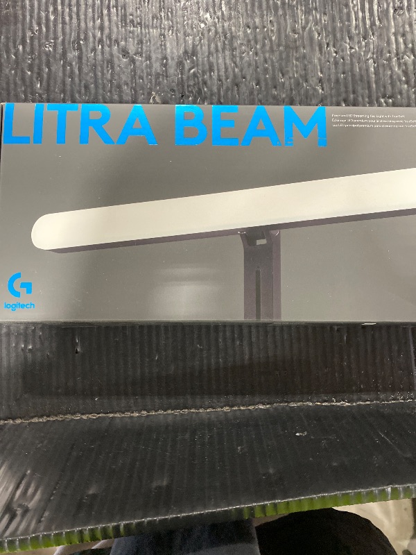 Photo 1 of Logitech G Litra Beam Premium LED Gaming Key Light with TrueSoft, Adjustable Desktop Mount, Brightness/Color Temp Settings, Desktop App Control for PC/Mac - Graphite