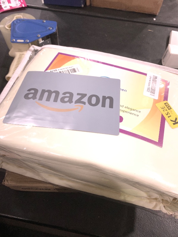 Photo 1 of Online Bedding Linen Short King Sheets Set - Egyptian Cotton 4Pcs Bed Sheets 72 x 75 RV, Hotel Quality Cotton Sheets for RV Mattress, Camper Sheets 12" Deep Pocket, Ivory Solid