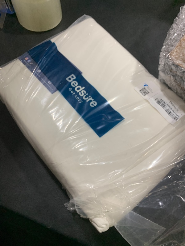 View 2 of Bedsure 100% Washed Cotton Duvet Cover Queen Size - Natural White Minimalist Bedding Set Linen Like - PureWoven Plain Simple & Soft Comforter Cover for All Seasons (Natural White, Queen, 90"x90")