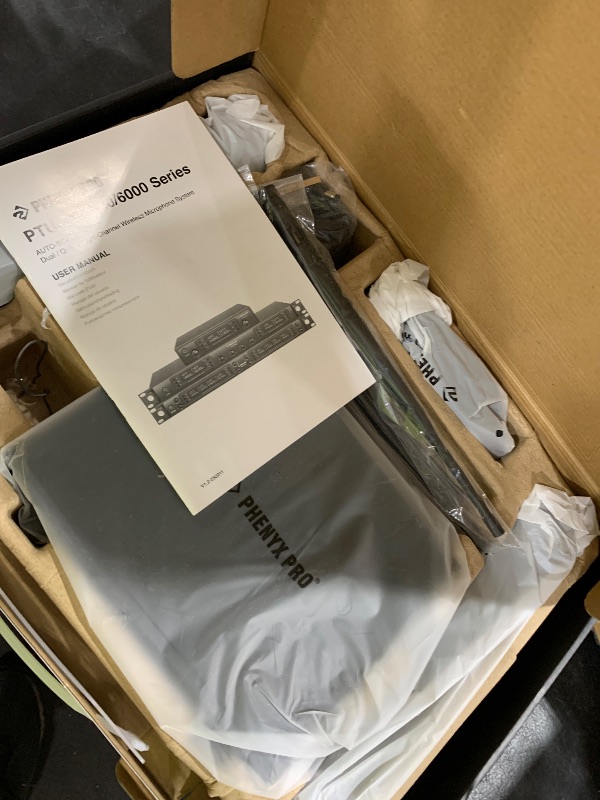 Photo 1 of Phenyx Pro Wireless Microphone System, Dual Wireless Mics,w/ 2 Handhelds, Auto Scan,2x100 UHF Frequencies,328ft Range,Dynamic Microphone for Singing, Karaoke, Church(PTU-71-2H)