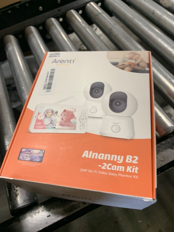Photo 1 of ARENTI Baby Monitor 2 Cameras, Smart Baby Camera with 5-Inch Wireless Display, Super Night Vision, Temperature Sensor, Sound Detection, Auto Motion Tracking, 2-Way Audio, VOX Mode(B2 Set)