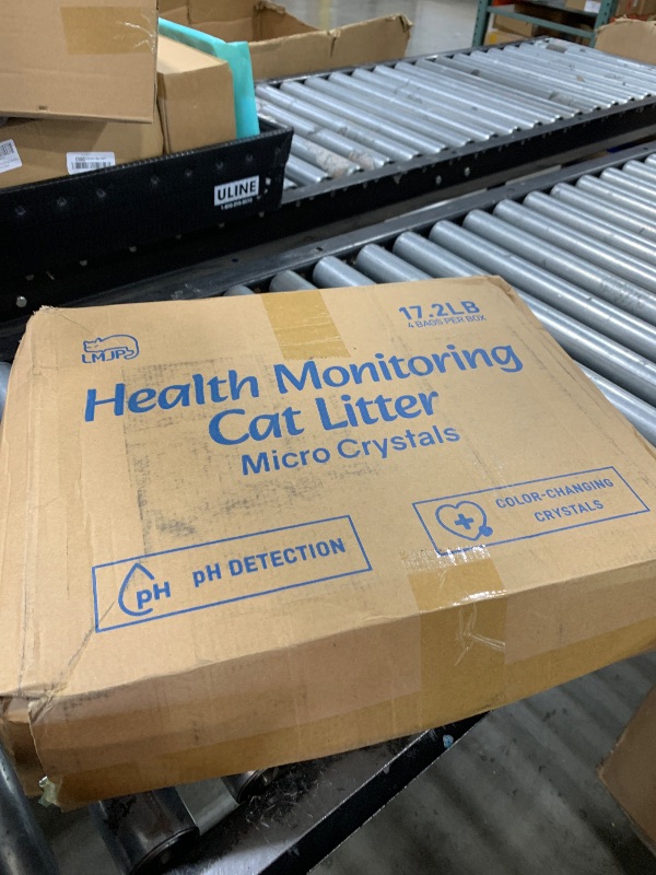 Photo 1 of LMJP Health Monitoring Cat Litter — Super Odor Control, Color Changing for Early UTI Detection| 17.2lb, Non Clumping, Low Dust & Tracking, Micro Silica Crystals, Unscented — 3 Month Supply (4 x 4.3lb)