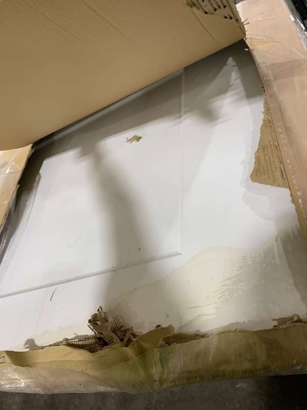 Photo 1 of BarnSmith 36"x84" Concealed Sliding Barn Door, 2 Panel White Primed Hidden Barn Door with Soft Close Installation Hardware and Double Sided Pulls Included, Pre-Assembled Panel