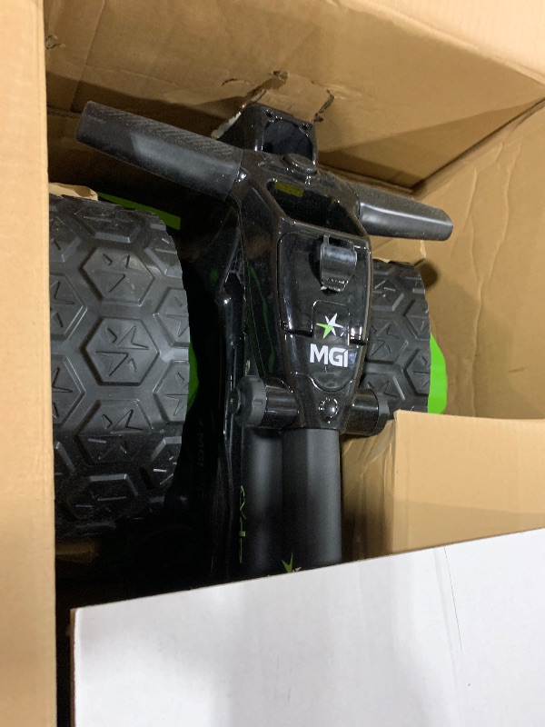 View 2 of MGI - ZIP X5 Electric Assisted Golf Push Cart - Plays 36 Holes with Controlled Distance Function & Downhill Speed Control - Black