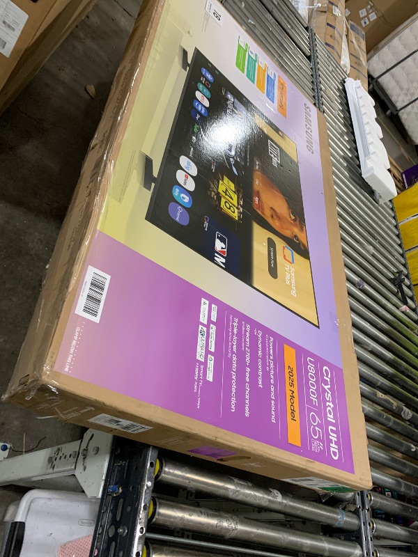 Photo 1 of Samsung 65-Inch Class Crystal UHD U8000F 4K Smart TV (2025 Model) Endless Free Content, Processor, MetalStream Design, Knox Security, Alexa Built-in