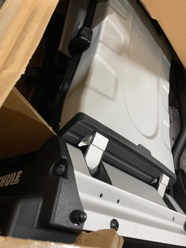 Photo 1 of Thule EasyFold XT 2 Hitch Bike Rack - E-Bike Compatible - Fits 2" and 1, 1/4" receivers - Tool-Free Installation - Fully Foldable - Easy Trunk Access - Fully Locking - 130lb Load Capacity