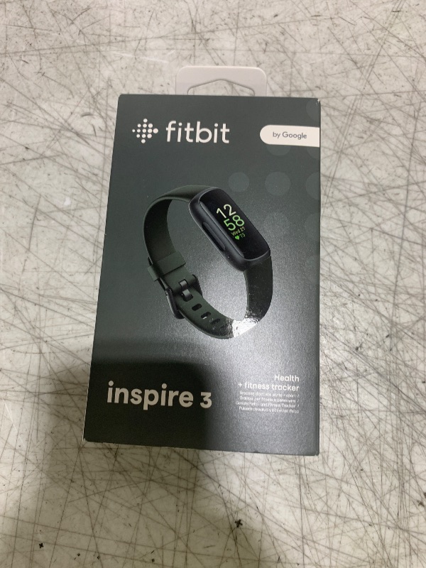 Photo 1 of Fitbit Inspire 3 Health & Fitness Tracker with Stress Management, Workout Intensity, Sleep Tracking, 24/7 Heart Rate - 3-Month Google Health Premium Membership Included - Midnight Zen/Black