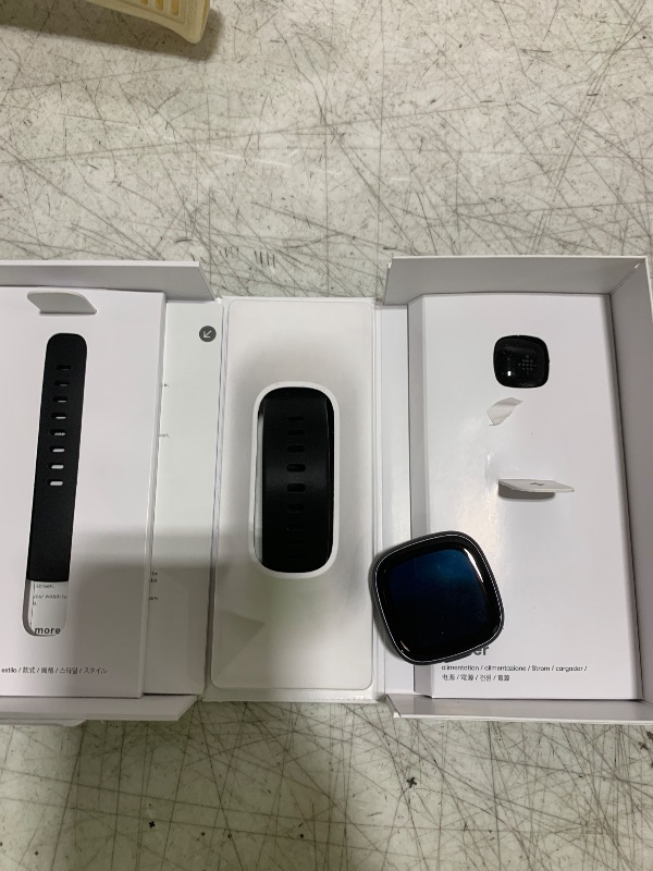 Photo 1 of Fitbit Versa 4 Fitness Smartwatch with Daily Readiness - 3-Month Google Health Premium Membership Included - GPS, 24/7 Heart Rate, 40+ Exercise Modes, Sleep Tracking - Black/Graphite