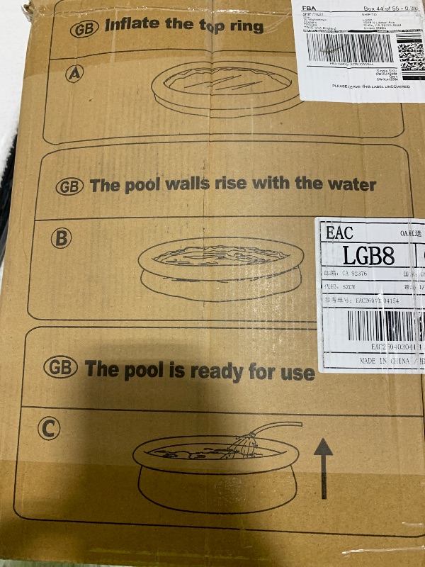 Photo 1 of 8FT x 30IN Inflatable Swimming Pool for Family - Large Round Blow Up Backyard Pool with Repair Patches & Accessories, Heavy-Duty Summer Water Party Favor