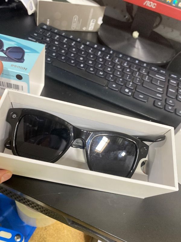 Photo 1 of 2026 AI Smart Glasses with 8MP 4K Camera, Video Recording Glasses with Photo, Real-Time Translation in 139 Languages, ChatGPT Voice Assistant, Open-Ear Bluetooth Headphones, Travel, Meetings & Vlog